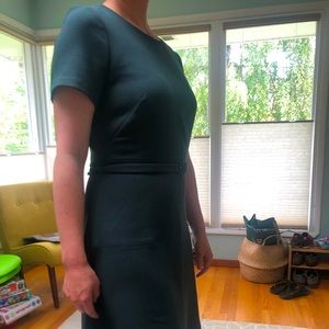 Ann Taylor Forest green A line dress